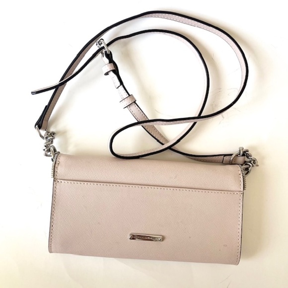 Rebecca Minkoff Cleo Wallet on a Chain  Warm Grey - Picture 2 of 8